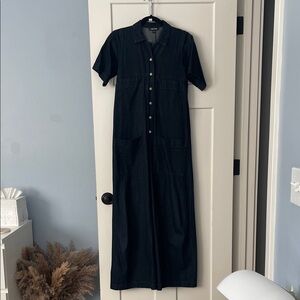 Ilana Kohn Dark Denim Short Sleeve Jumpsuit